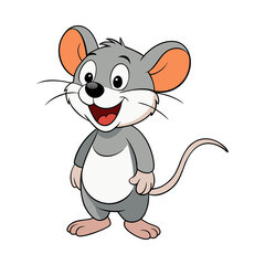 a cute mouse funny cartoon design
