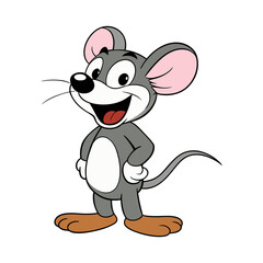 a cute mouse funny cartoon design