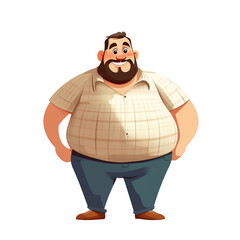 fat man cartoon character cut out
