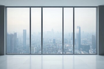 Fototapeta premium Cityscape View from Modern Office