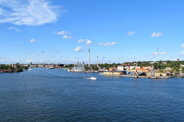 Naklejka premium Stockholm seen from the seaside
