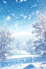 winter landscape snowdrifts Generative AI