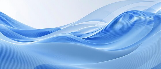 Obraz premium Blue and white gradient wave composition for branding or web design, background, soothing, composition