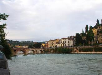 Hillside Architecture Overlooking the Adige River