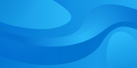 Abstract elegant blue background with wave and halftone.