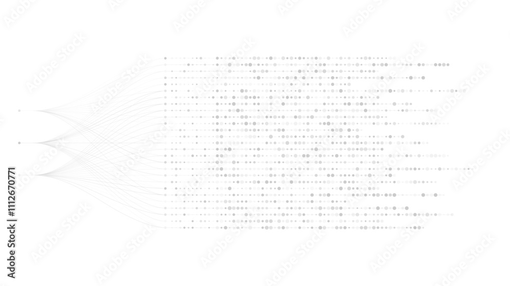 Poster big data visualization. social network, financial analysis of complex databases. data mining. vector