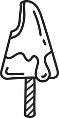 Minimalist ice cream design doodle hand-drawn illustration