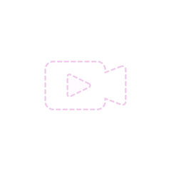 シンプルな波線のムービーアイコン♪PNG