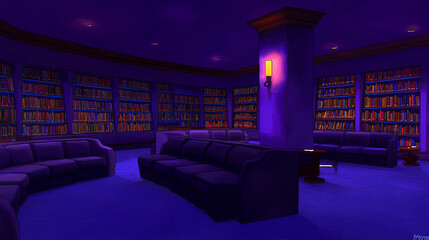 Serene Night at the Digital Library