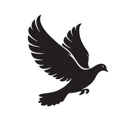 Fototapeta premium Dove silhouette vector art 