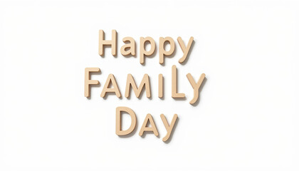 Playful Happy Family Day banner with vibrant text design celebrating family connection and joy.