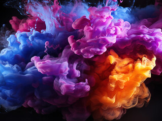 Fototapeta premium Vibrant Colorful Smoke Explosion