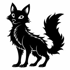 Playful Bark vector silhouette black design white background