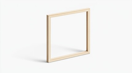 A slim pinewood frame with a light, natural tone and clean finish, floating over a transparent background for design flexibility.
