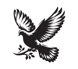  Dove silhouette vector art 