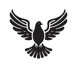 Obraz premium Dove silhouette vector art 