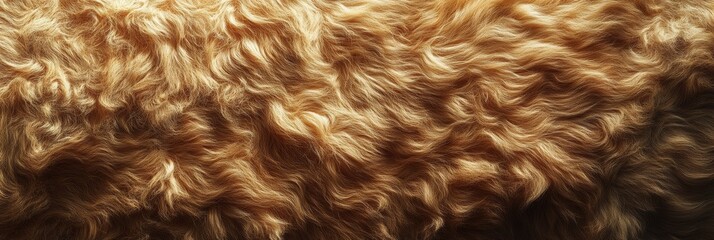 Camel fur close-up, showcasing coarse sandy textures, rich color variations, viewed from above, highlighting natural intricacies and details