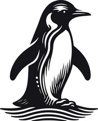 penguin on a white background