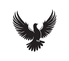 Obraz premium Dove silhouette vector art 