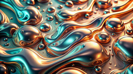 Liquid metal texture background beautiful colors