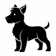 Puppy Pack vector silhouette black design white background