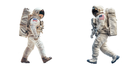 astronaut - 3D Set Isolated On Transparent Background PNG