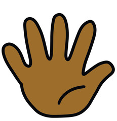 Obraz premium Finger counting number five