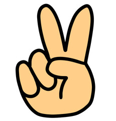 Finger counting number two 2