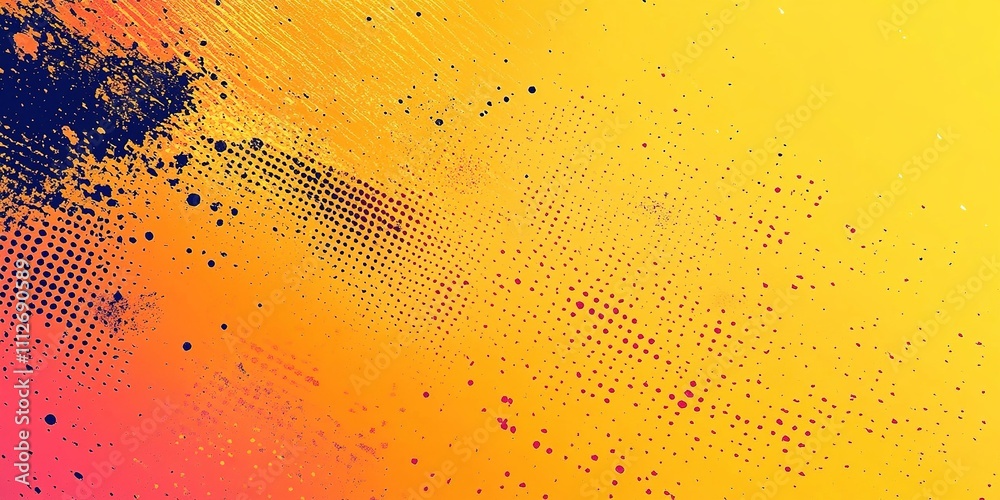 Poster vibrant abstract texture with splashes of color on a gradient background showcasing artistic express