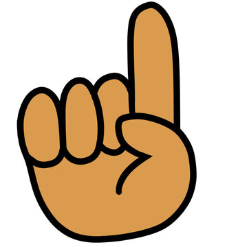 Finger counting number one 2