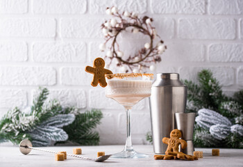 Christmas winter creamy cocktail eggnog