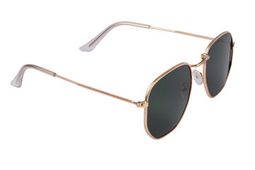 Aviator sunglasses isolated on white background.