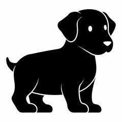 Puppy Pad vector silhouette black design white background