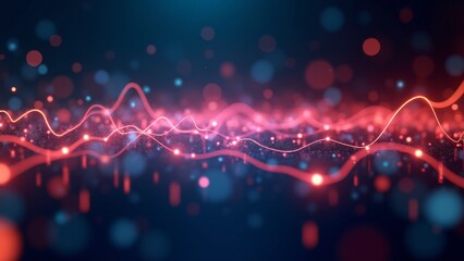 An abstract digital visualization of cryptocurrency price movements, with glowing charts and fluctuating lines, symbolizing market volatility.