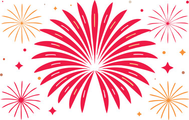 fireworks burst vector illustration on white background
