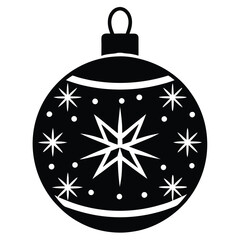 Obraz premium Christmas ball vector silhouette 