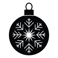 Christmas ball vector silhouette 