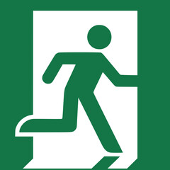 Emergency exit sign illustration