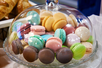 Macarons in glass jar