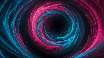 Vivid vortex swirl in pink and blue shades