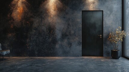 grungy textures and black painted concrete
