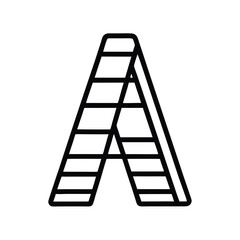 a black and white line drawing of the letter A in a simple, minimalist style