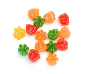 Ball cookies on the white background