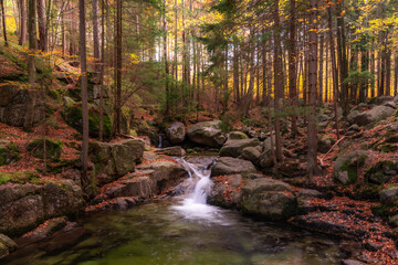 Karkonosze, Sudety, Śnieżka, góry, Sokoliki, wodospad © Daniel Folek