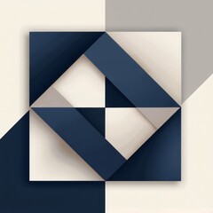 Modern Geometric T-Shirt Design, Interwoven Squares & Triangles