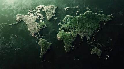 Digital world map - global data monitoring background