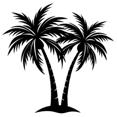 Obraz premium palm tree silhouette