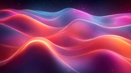 Fototapeta premium Mesmerizing Abstract Digital Wave Art with Vibrant Colors