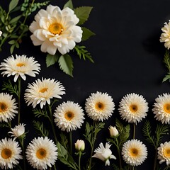 Fototapeta premium Elegant Natural Flowers Wedding Titles Design