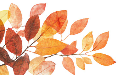 Naklejka premium Autumn leaves transparent background